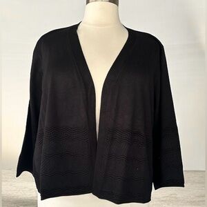 NWT!Avenue Black Open-Front Cardigan Size 26/28 or 4X